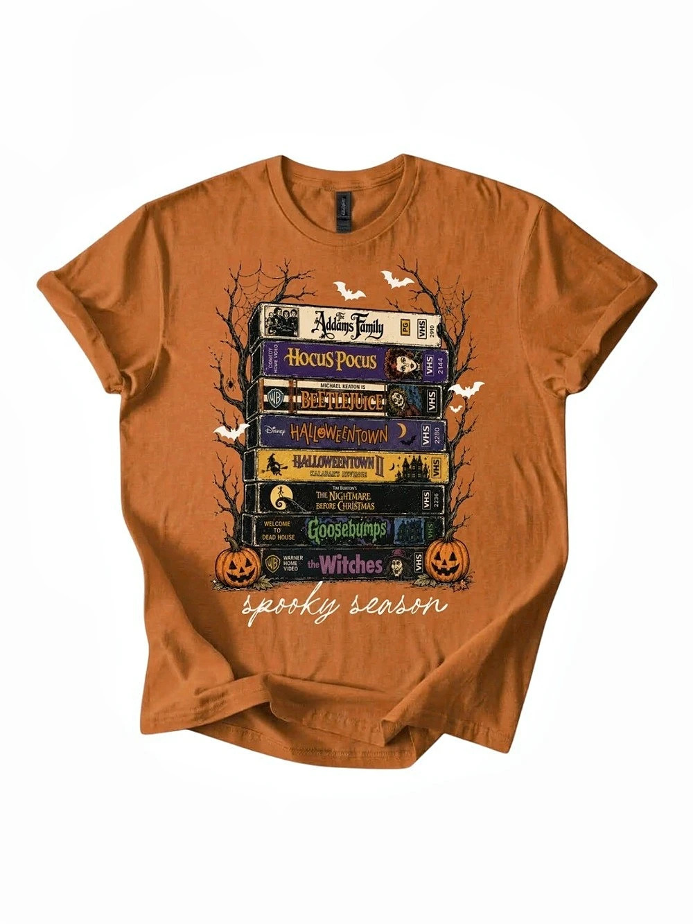 Gildan Spooky Season Halloween Movie Stack Graphic Tee